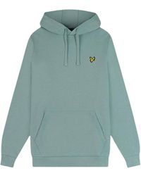Lyle & Scott - Brand Logo Slate Hoodie Cotton - Lyst
