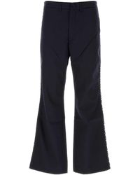 Wales Bonner - Middagnieuw Blauwe Katoenen Broek - Lyst