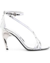 McQueen - Twisted Armadillo 95Mm Patent Sandals - Lyst