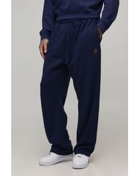 BoohooMAN - Tall Baggy Bm Scroll Barrel Fit Joggers - Lyst