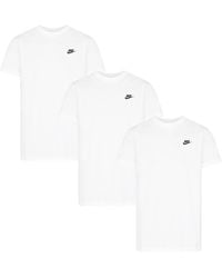 Nike - 3 Pack Sportswear Club T Shirt - Lyst