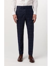 Antique Rogue - Flat Fronted Slim Fit Suit Trousers - Lyst