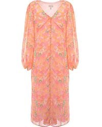 Pretty Lavish - Floral Balloon Sleeve Midaxi Dress - Lyst
