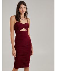 Pink Vanilla - Slinky Midi Cut Out Dress - Lyst