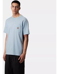 Carhartt - S/S Pocket T-Shirt Air Sky - Lyst