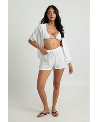 Boohoo - Essentials Linen Look Shorts - Lyst