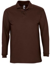 Sol's - Winter Ii Long Sleeve Pique Cotton Polo Shirt - Lyst