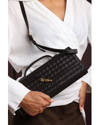 Where's That From - Wheres 'Petal' Envelope Style Woven Clutch Bag - Lyst