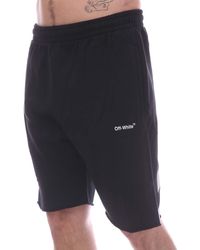 Off-White c/o Virgil Abloh - Off Diagonal Helvetica Sweat Shorts - Lyst