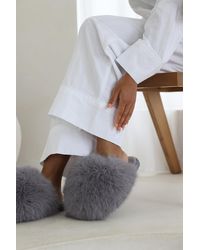 Where's That From - Wheres 'Keira' Ultimate Fluffy Faux Fur Mule Slippers - Lyst