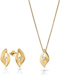 Orphelia - 'Milan' 925 Sterling Set: Chain-Pendant + Earrings - Lyst