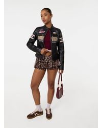 Pink Vanilla - Printed Lace Micro Ruffle Shorts - Lyst
