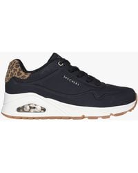 Skechers - 177093/Bkld Uno-Jungle Nite Trainers Durabuck/Leopard Printed Leather - Lyst