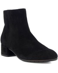 Dune - Dune Pippie Damen Stiefeletten Aus Schwarzem Leder Mit Absatz - Lyst