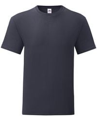 Fruit Of The Loom - Iconisch T-shirt Voor (set Van 5) (deep Navy) - Lyst