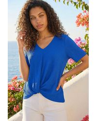 Roman - Petite Textured Twist Hem Top - Lyst