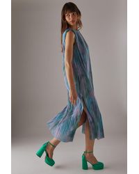 Faith - Cadence Satin Closed Toe Chunky Platform Heeled Shoes - Lyst