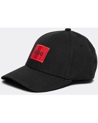 HUGO - X 581-Rl Cotton-Twill Cap With Logo Label - Lyst