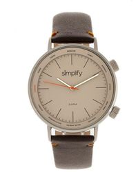 Simplify - The 3300 Leather-Band Watch - Lyst