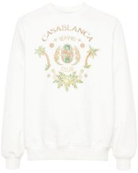 CASABLANCA - Joyaux D' Afrique Tennis Club Printed Sweatshirt Cotton - Lyst