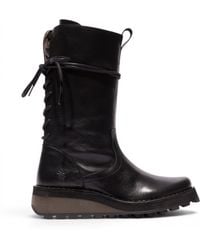Fly London - Leather Mid-Calf Long Boots - Lyst