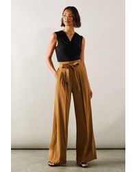 Wallis - Tall Self Belted Wide Leg Trouser - Lyst