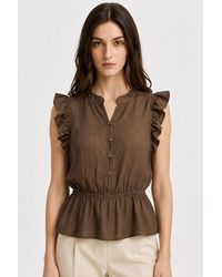 MixRay - Textured Jacquard Peplum Blouse - Lyst