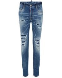 DSquared² - Skater Jean Destroyed Paint Effect Jeans Cotton - Lyst