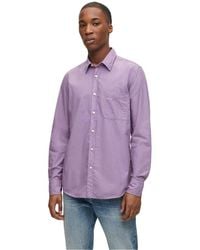 BOSS - Collared Neck Point Collar Long Sleeve Shirt - Lyst
