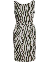 Conquista - Sleeveless Fitted Print Dress - Lyst