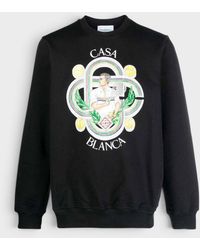CASABLANCA - Printed Sweatshirt Le Joueur Cotton - Lyst