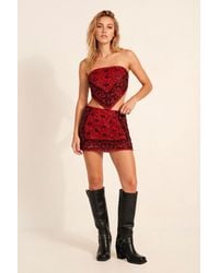 Nasty Gal - Paisley Border Hand Embellished Mini Skirt - Lyst