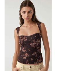Hiccup - Heart Collar Printed Tulle Top - Lyst