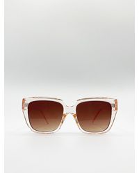 SVNX - Crystal Frame Oversized Square Sunglasses - Lyst