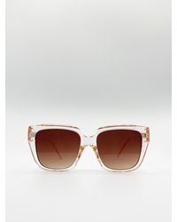 SVNX - Crystal Frame Oversized Square Sunglasses - Lyst