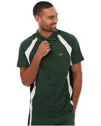 Lacoste - Cotton Mini-Pique Colourblock Polo Shirt - Lyst