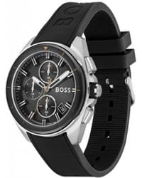 BOSS - Volane Silicone Strap Stainless Steel Watch - Lyst