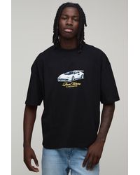 BoohooMAN - Oversized Boxy Car Print T-Shirt Cotton - Lyst