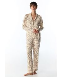 Penti - Margot Printed Shawl Pattern Long Sleeve Shirt And Trousers Pyjama Set - Lyst