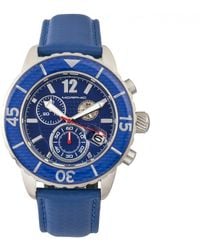 Morphic - M51 Series Chronograph Leather-Band Watch W/Date - Lyst