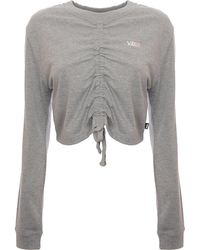 Vans - Davie Ruched Long Sleeve Crop T-Shirt - Lyst