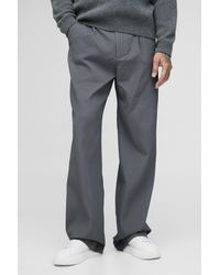 BoohooMAN - Tall Technical Pleated Relaxed Fit Pants - Lyst