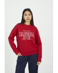 Brave Soul - Crew Neck Embroidered Sweatshirt Cotton - Lyst