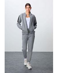 TOMMY LIFE - Oversized Hooded Zip Sweatshirt And Pants Set - Lyst