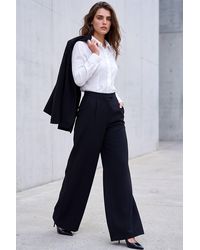 Roman - Petite Wide Leg Trouser - Lyst