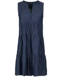 Conquista - Denim Style A Line Dress - Lyst