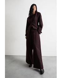 Warehouse - The Premium Wide Leg Tailored Trousers - Lyst