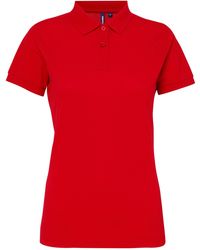 Asquith & Fox - Ladies Short Sleeve Performance Blend Polo Shirt (Cherry) - Lyst