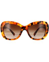 Versace - Rectangle Light Havana Gradient Sunglasses - Lyst