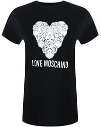 Moschino - Love Heart Print T-Shirt Cotton - Lyst